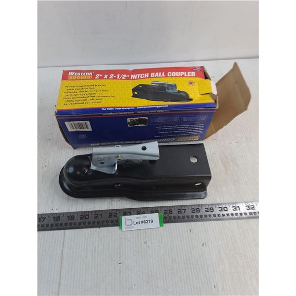 Western Rugged Unused 2" x 2-1/2" Hitch Ball Coupler