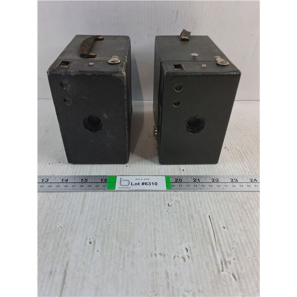 (2) Vintage Kodak Brownie Box Cameras