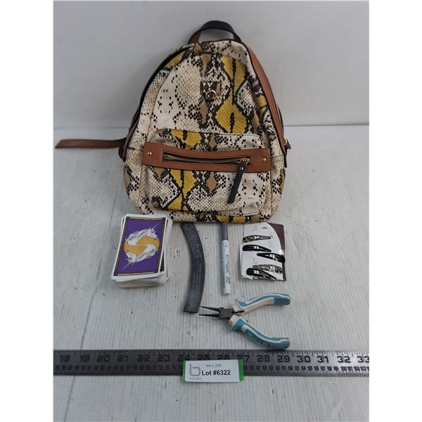 "Call It Spring" Faux Snakeskin Ladies Backpack, Tarot Cards, Miscellaneous Beauty Products