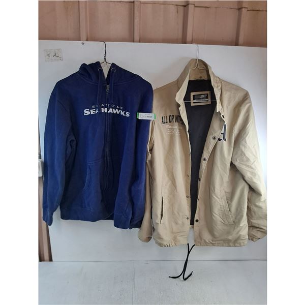 * Seattle Seahawks "Willson #82" Medium Hoodie, Urbnidnty "All or Nothing" Medium Spring Jacket