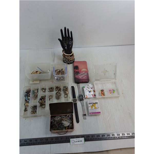 Assorted Costume & Craft Jewelry, Watches, Wallet, Misc.