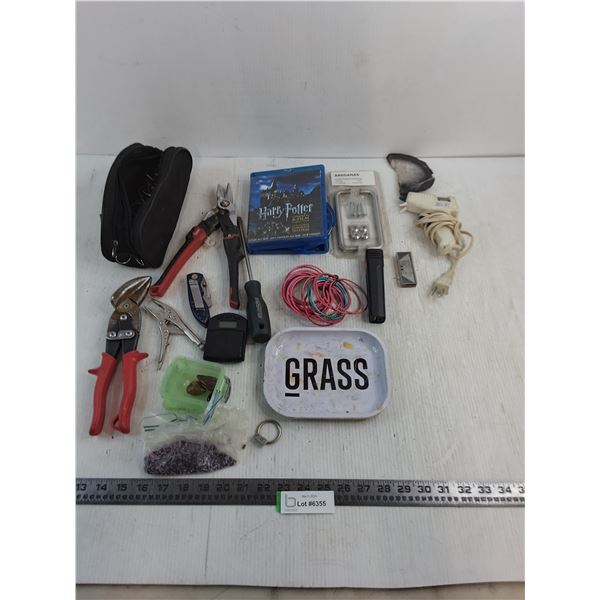 Harry Potter DVD, Glue Gun, Hand Tools, Bracelets, Misc.