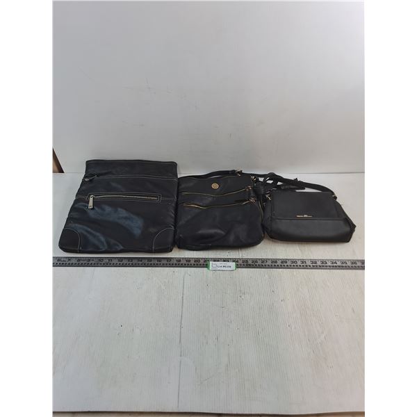 (3) Women's Faux Leather Hand Bags