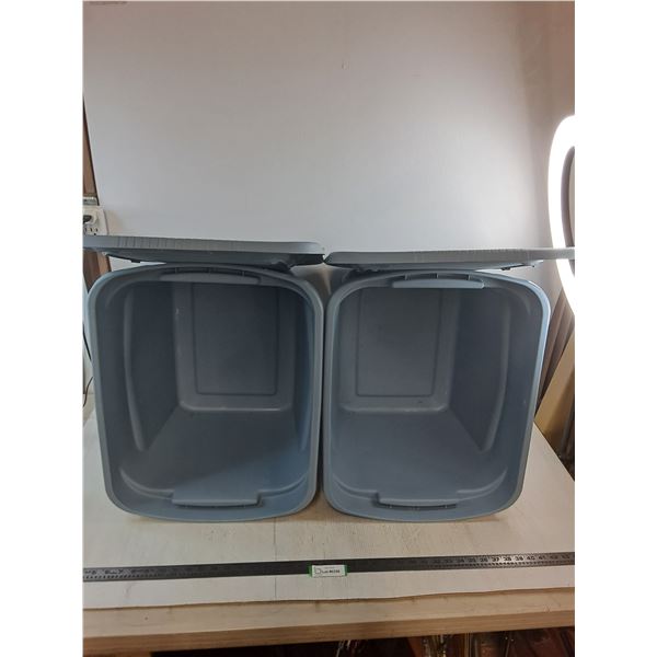 (2) Sterilite Storage Bins w/Lids - 18x23x17" - Pickup Only