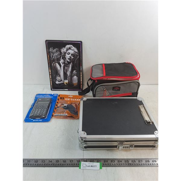 NIB Scientific Calculator & Ice Cleats, Thermos Insulated Lunch Bag, Misc.