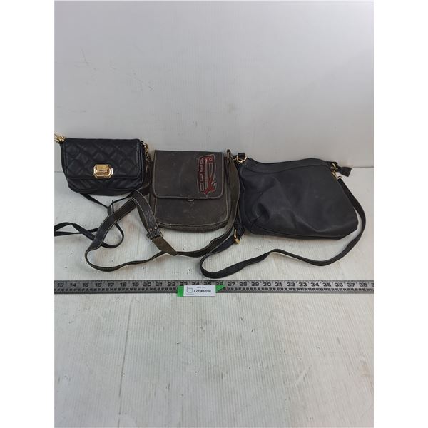 (3) "Leather Look" Purses & Satchel