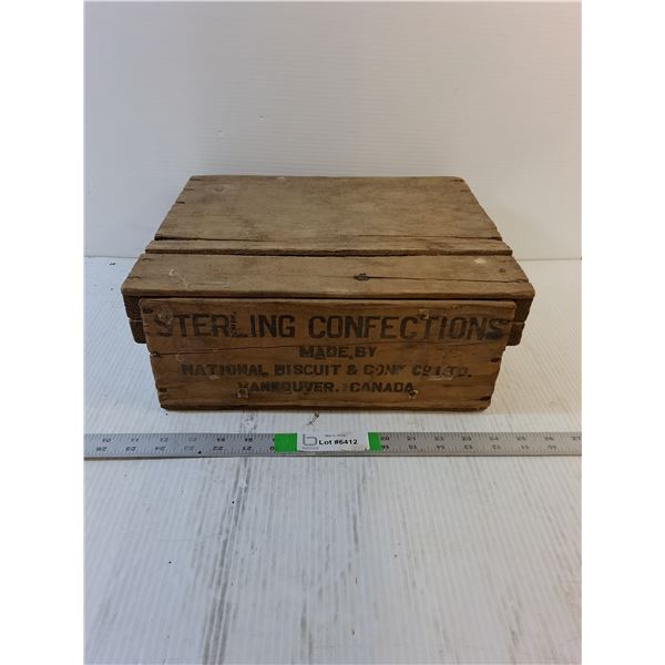 Vintage- Wooden Crate 14" x 12" x 5", PICK UP