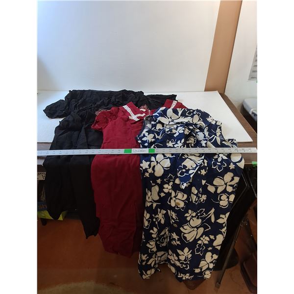 Vintage Dresses- All Black M-L, Black w/Pink stitch M- L, Red M- L, Blue L