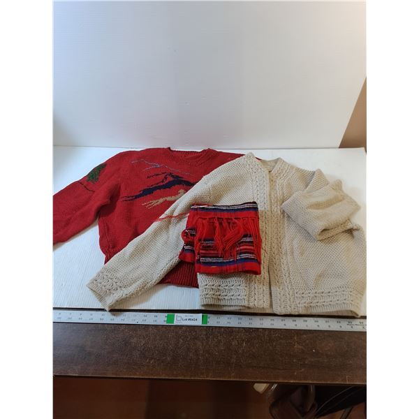 Vintage Sweaters/Scarf - Small