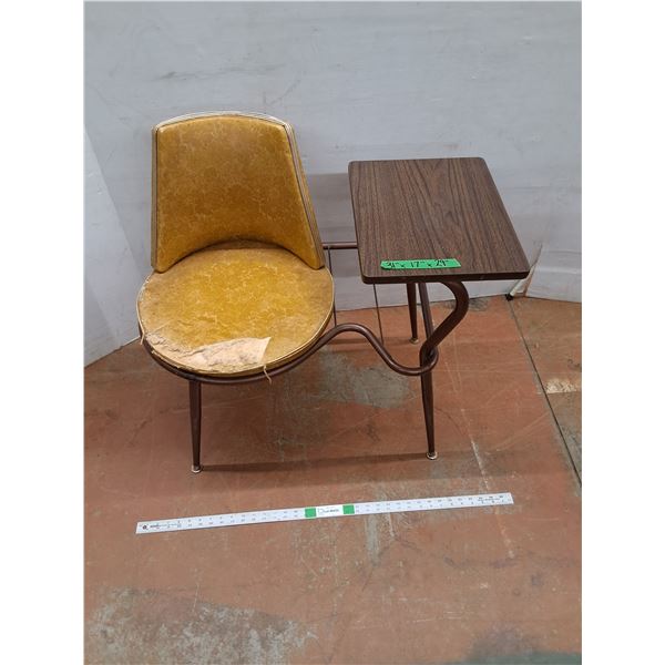 * MCM Telephone Bench- (31" x 17" x 29") Cannot Ship