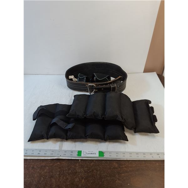 Weight Lifters Belt - Size 38 /  Weight Straps - Velcro (8" x 16" Approx) - PICK UP