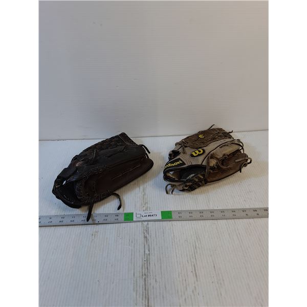 (2) Ball Gloves