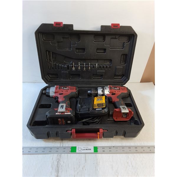 King Canada Drills with Charger - Missing 1 Battery - As Is