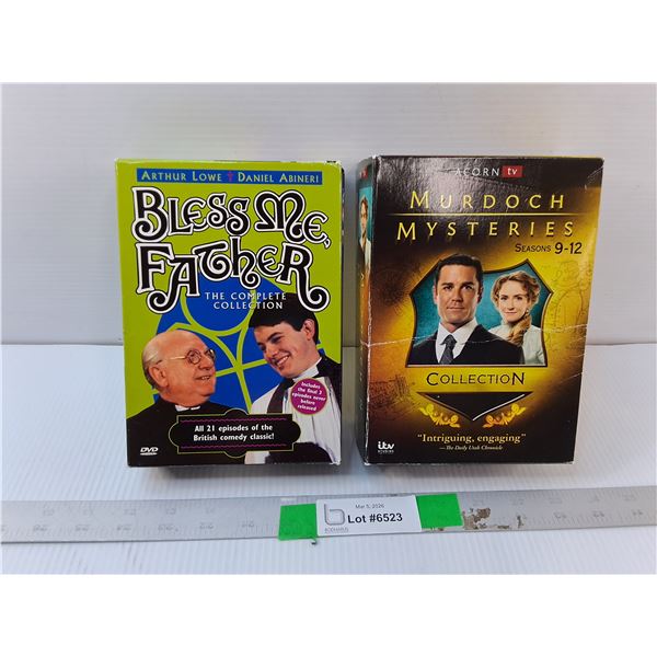 DVDs- Murdoch Mysteries Seasons 9-12 & Bless Me, Father Complete Collection