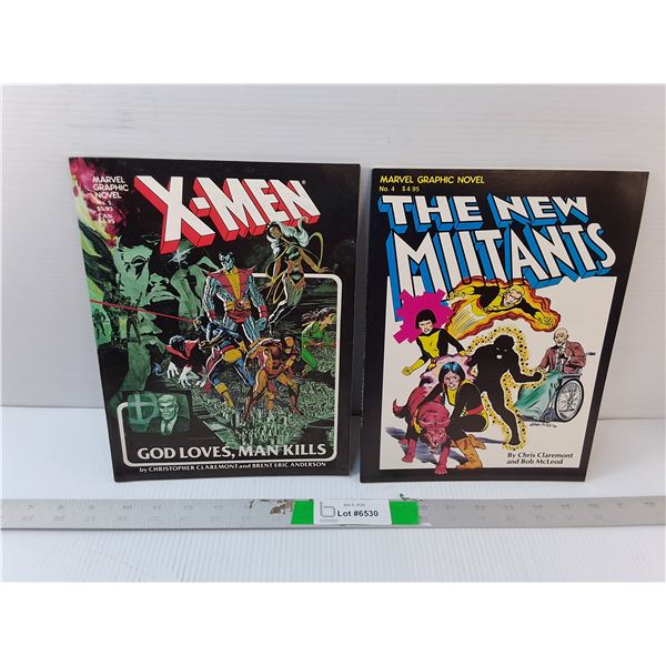 (2) Marvel Graphic Novels- X-Men & The New Mutants