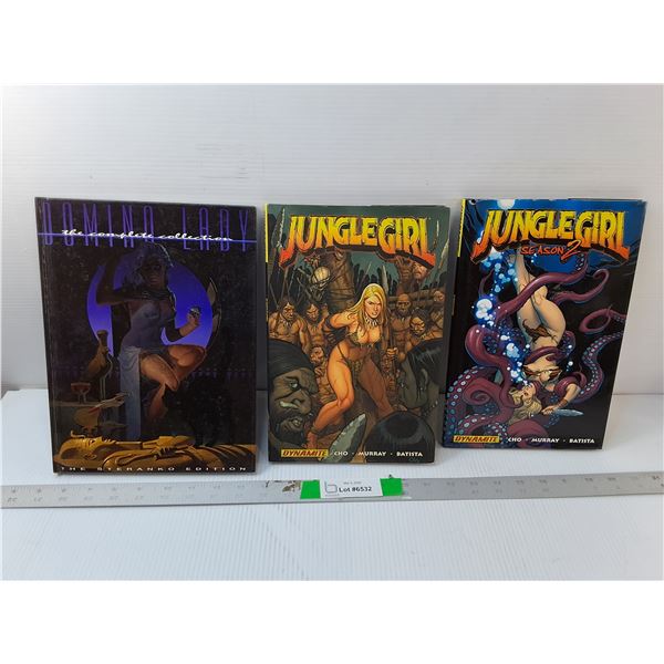(3) Graphic Novels- Jungle Girl & Domino Lady