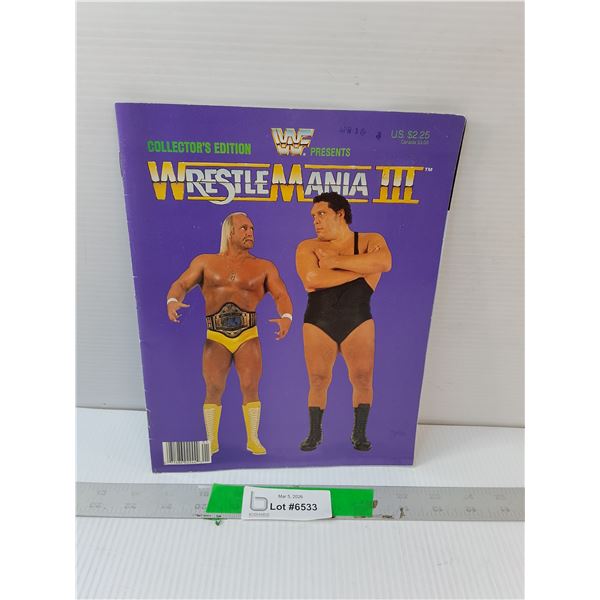 Wrestle Mania III Magazine