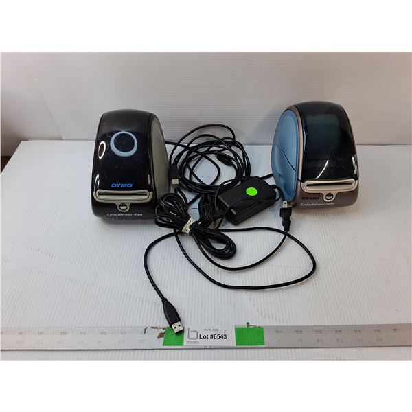 (2) Dymo Label Writers- Both Powers On