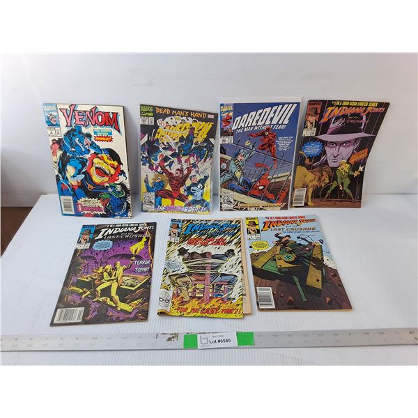 (7) Comics- Indiana Jones, Daredevil & Venom