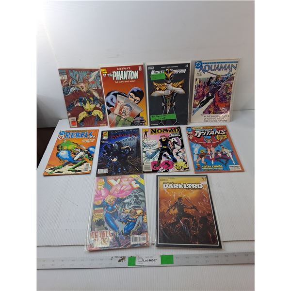 (10) Comics- Aquaman, Team Titans, The Phantom, Misc.