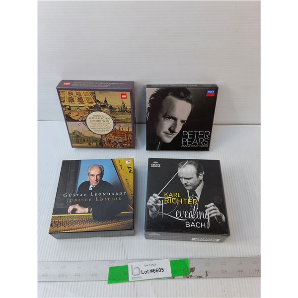 (4) Classical CD Sets- Peter Pears, Karl Richter, Gustav Leonhardt, Misc.