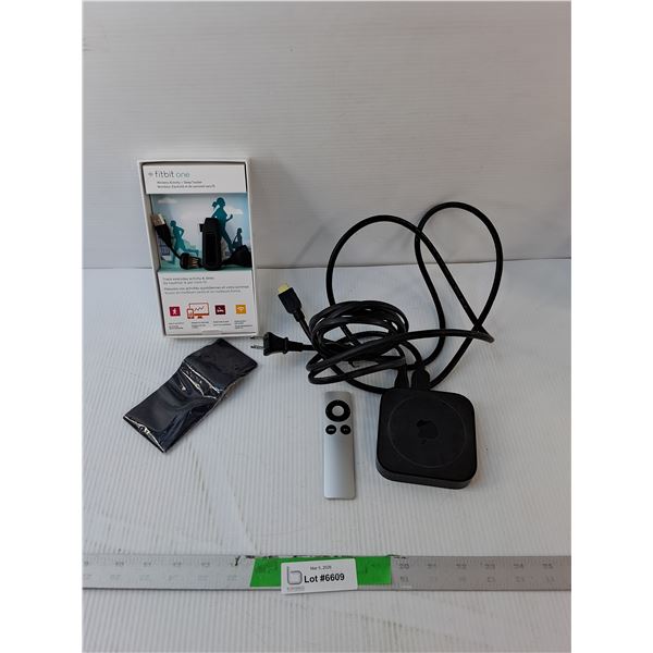 Fit Bit One Fitness Tracker & Apple TV Media Streamer & Remote- Both Untested