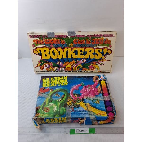 (2) Games- Bonkers & Grabbin Dragons