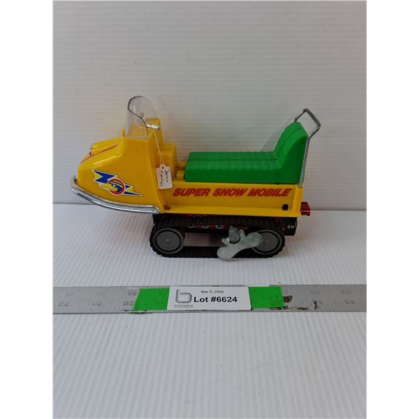 Windup Snowmobile Toy 9"- Working, As Is