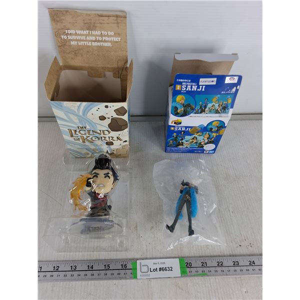 (2) Childerns Figurines- Sanji & Legend of Korra