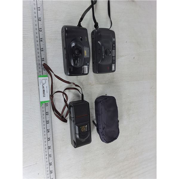 (3) Cameras & a Philips Case- Fuji, Minolta, Untested