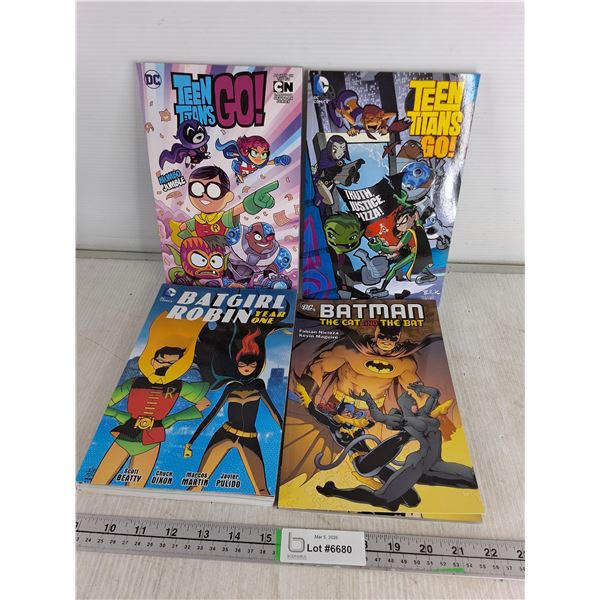 (4) Assorted Comics- Batman, Teen Titans Go
