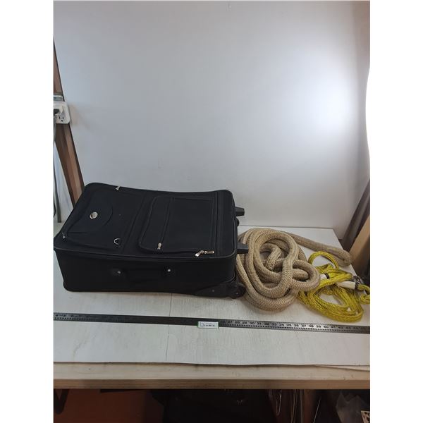 (2) Marine Ropes (Yellow 10' & Thick 20'), 26x17x8" Roller Suitcase, As is - Pickup Only