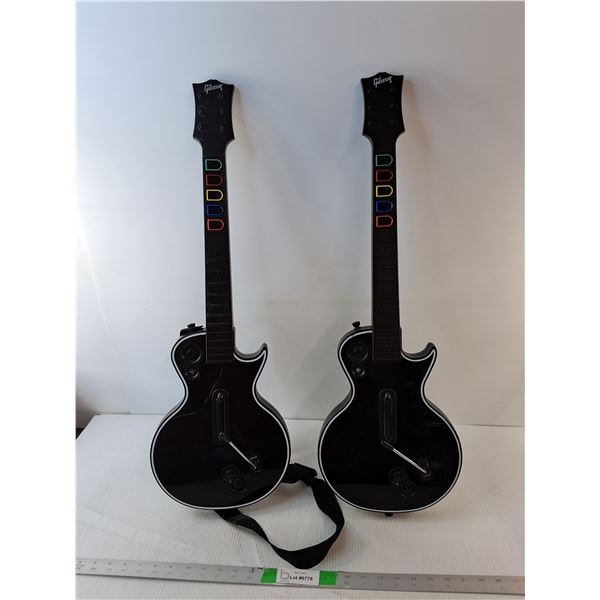 (2) Guitar Hero Guitar Controllers- Untested - PICK UP