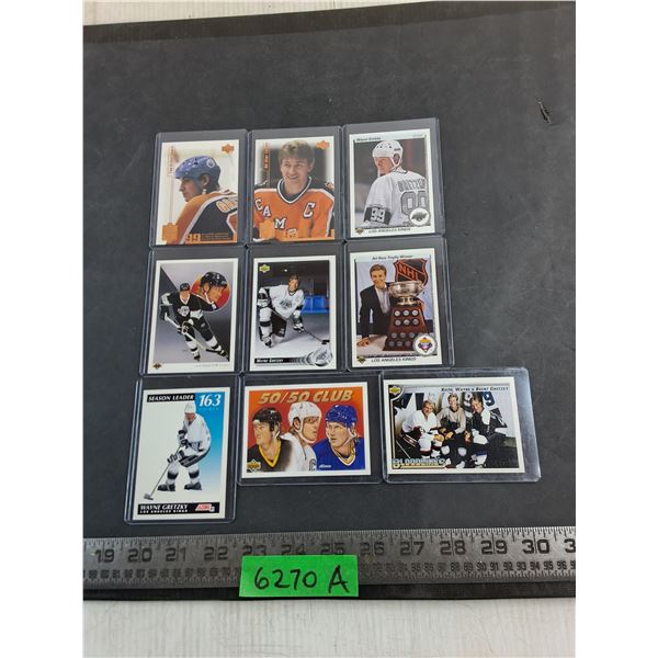 (9) Assorted Wayne Gretzky Collector Cards - Unauthenticated