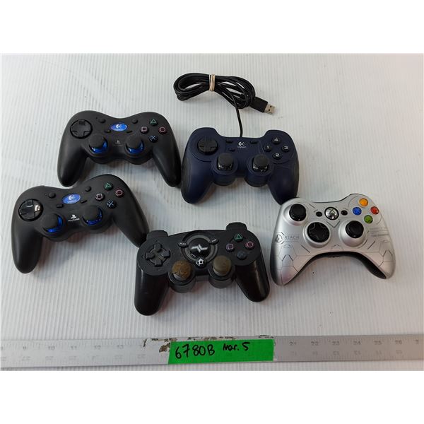 (5) Game Controllers- Untested