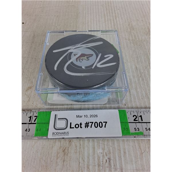 Autographed Puck by Paul Bissonnette-Cannot Guarantee Authenticity
