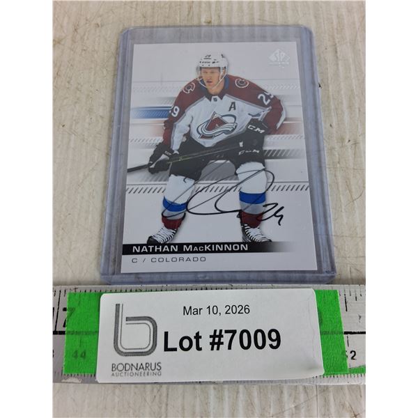 Autographed Nathan MacKinnon Hockey Card-Cannot Authenticate