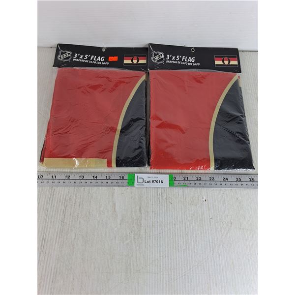 (2) Ottawa Senators 3'x5' Team Flag