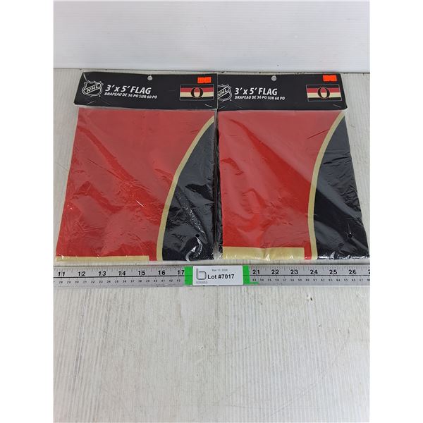 (2) Ottawa Senators 3'x5' Team Flag