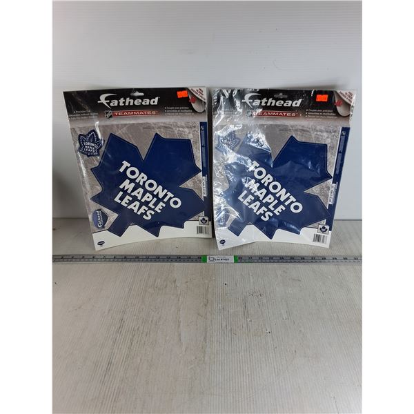 (2) Toronto Maple Leafs Fatheads-Peel'N Stick