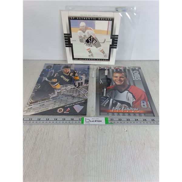 Mario Lemieux Jumbo Card #1,Eric Lindros Portait Card,Pavel Bure Hobby Box 1999-2000