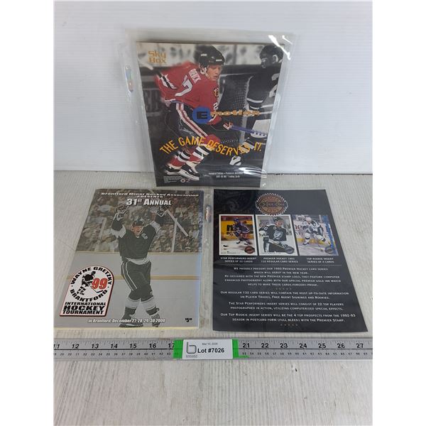 Wayne Gretzky International Hockey Tournament Program 2000,E-Motion 1st edition Magazine,O-Pee-Chee 