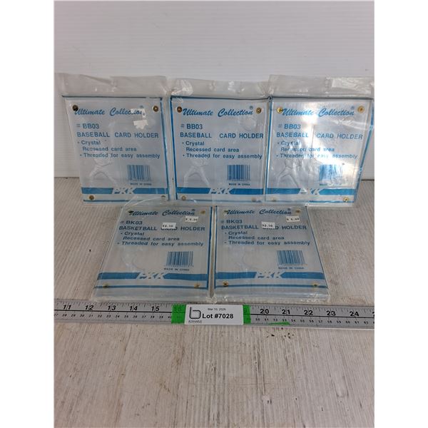 (5) Ultimate Collection Baseball/Basketball Card Holders-sealed