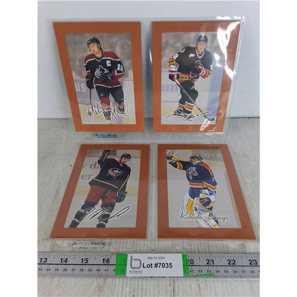 (4) Bee Hive Large Hockey Cards-Nash,Naslund,Luongo,Hossa