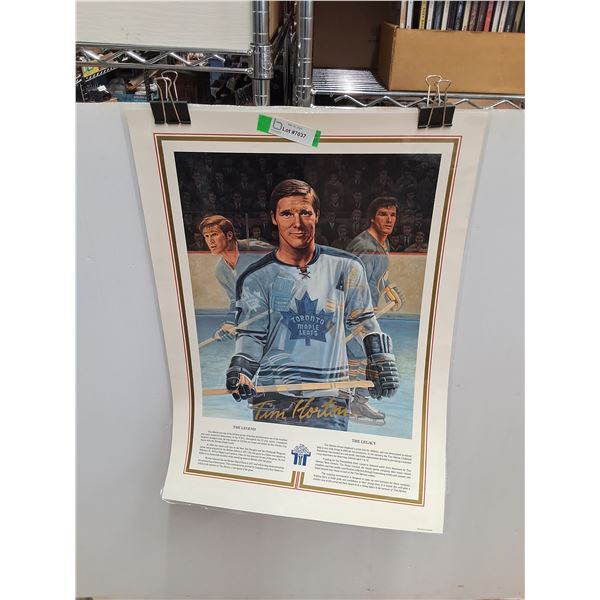Laminated Poster of Toronto Maple Leaf Legend Tim Horton