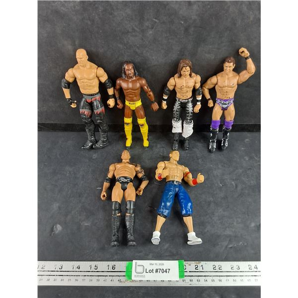 (6) Wrestling Figurines Toys