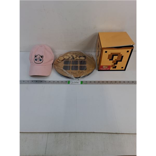 Pokemon Tic-Tac-Toe Game,Super Mario Bros. Tin and Pink Pokemon Jigglypuff Hat