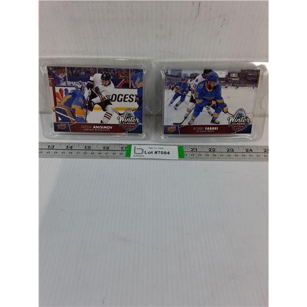 (2) Upper Deck "Winter Classic" Jumbo Cards-Robby Fabbri and Artem Anisimov-Cannot Authenticate