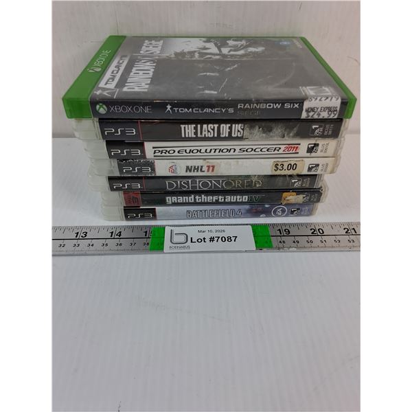 (6) Playstation 3 Games and (1) XBOX One Game