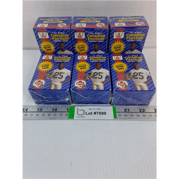 (6) Sealed Canadian Football League Player Cards (1991)